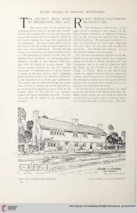 Recent designs in domestic architecture