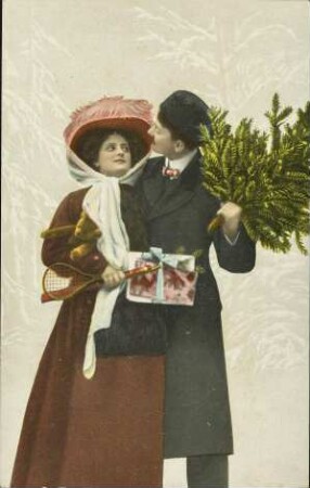 [Ein Liebespaar mit Tannenbaum]