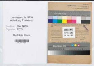Entnazifizierung Hans Rudolph, geb. 06.01.1912 (Zollinspektor)