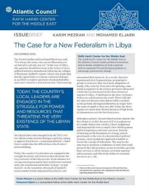 The case for a new federalism in Libya