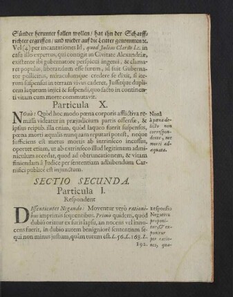 Sectio Secunda.