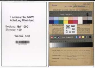 Entnazifizierung Karl Wenzel , geb. 17.02.1897 (Oberpostsekretaer)