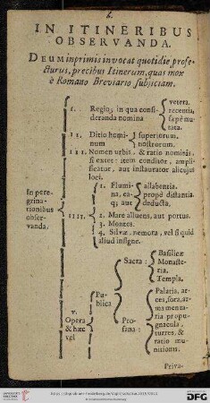 In itineribus observanda