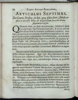 Articulus Septimus.