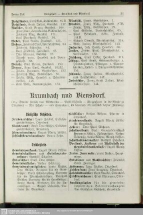 Krumbach und Biensdorf