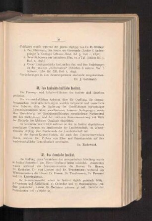 32. Das chemische Institut.