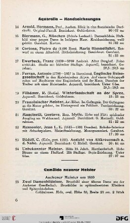 Gemälde neuerer Meister (Nr. 25-69)
