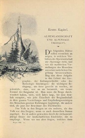 Alpenlandschaft und Alpensage in den bayerischen Bergen