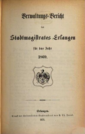Verwaltungsbericht. 1872 (1874)