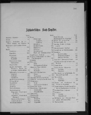 Alphabetisches Sach-Register.