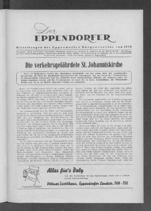 Die verkehrsgefährdete St. Johanniskirche
