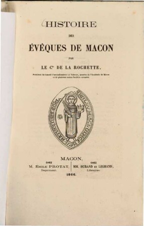 Histoire des évêques de Macon, 1