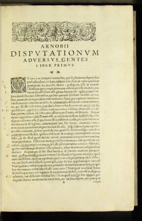 Arnobii Disputationum Adversus Gentes