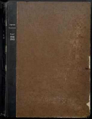 Zugangsverzeichnis Kauf 1941-42 : 8. April 1941 bis 7. April 1943