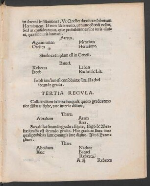 Tertia Regula.
