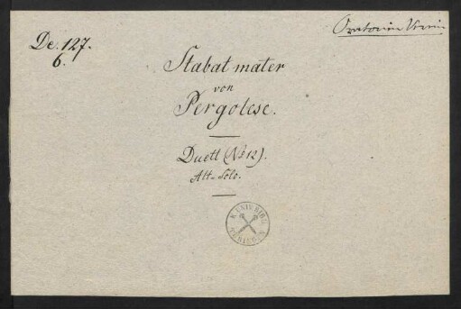 Duett No. 12 Alt-Solo