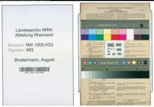 Entnazifizierung August Brostermann , geb. 25.11.1903 (Gastwirt)
