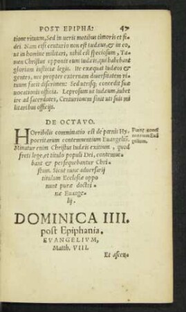 Dominica IIII. post Epiphania.