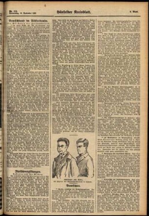 Zweite Ausgabe vom Donnerstag, den 16. September 1926.