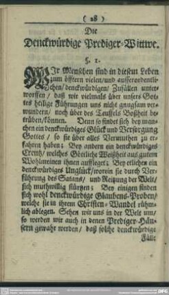 Die Denckwürdige Prediger-Wittwe