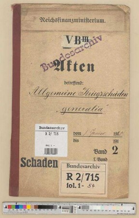 Allgemeine Kriegsschäden: Bd. 2