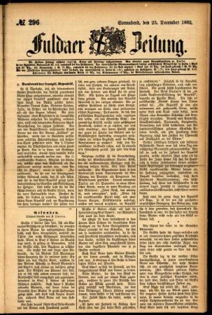 Ausgabe vom Samstag, den 23. Dezember 1882.