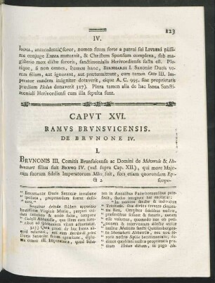 Caput XVI. Ramus Brunsvicensis. De Brunone IV