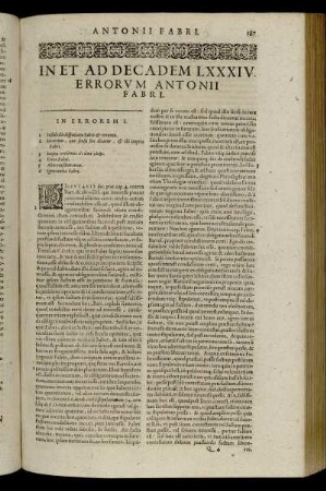 In Et Ad Decadenm LXXXIV. - Decadis LXXXVI.