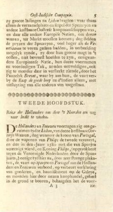 Tweede hoofdstuk. Reize der Hollanders om door 't Noorden een weg naar Indie te vinden