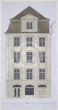Aufriss des Bürgerhauses Langermarkt 23 in Danzig