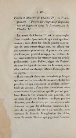 Procès et Meurtre de Charles Ier, roi de Angleterre ...