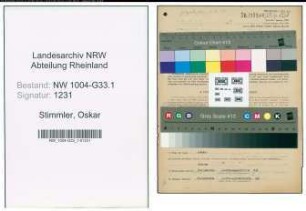 Entnazifizierung Oskar Stimmler , geb. 14.10.1893 (Konrektor)