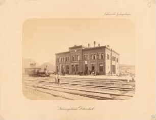 Schlesische Gebirgsbahn. Stationsgebäude Dittersbach: Ansicht