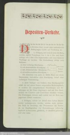 Depositen-Verkehr