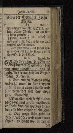 Von der Gebuhrt Jesu Christi.