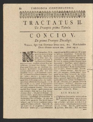 Tractatus II. De Praeceptis primae Tabulae.