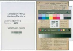 Entnazifizierung Hanne Eckermann , geb. 05.06.1913 (Buchhalterin)