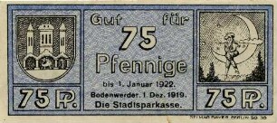 Gutschein - 75 Pfennig
