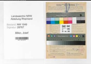 Entnazifizierung Josef Billen , geb. 21.07.1909 (Polizeibeamter)