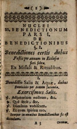 Nucleus : continens Benedictiones rerum diversarum