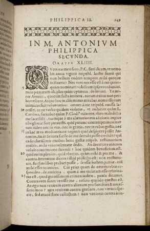 In M. Antonium Philippica Secunda. Oratio XLIIII.