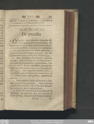 Tit. I. (IV. 26.) De peculio.