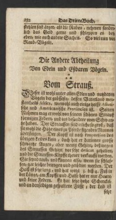 Die Andere Abtheilung Von Edeln und Eßbaren Vögeln.