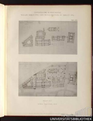 Öffentliche Konkurrenz wegen Bebauung der Museumsinsel 1884 Taf. LXII