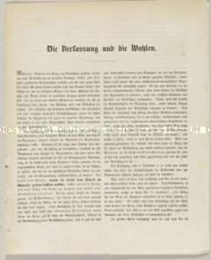 Flugschrift "Die Verfassung und die Wahlen" herausgegeben von Urwählern der Hauptstadt; Berlin, Januar 1849