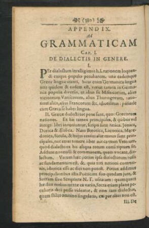 Appendix. Ad Grammaticam