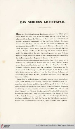 Das Schloss Lichteneck