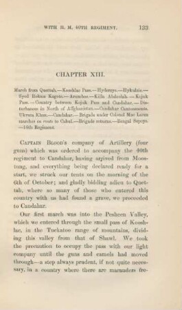 Chapter XIII. March from Quettah ...