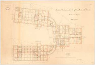 Universität Breslau Klinische Neubauten. Medizinische Klinik: Grundriss Kellergeschoss 1:100