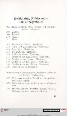 Holzschnitte, Radierungen und Lithographien